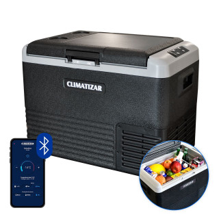 Geladeira Portátil Climatizar 40 Litros 12v 24v 110v 220v Bluetooth USB