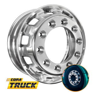 Roda de Alumínio GT5 Caminhão Aro 22,5 x 8,25 Oficial Copa Truck - Italspeed