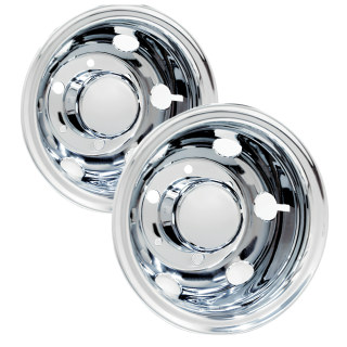Calota Traseira Inox Furo Redondo Aro 17,5 x 245mm Pneu 215 (Par) - Bepo