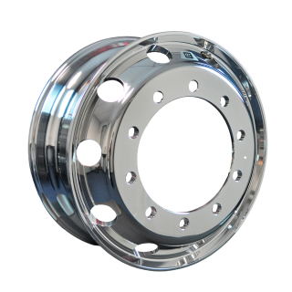 Roda de Alumínio Caminhão Alto Brilho Borda Larga Aro 22,5 x 8,25 - Better Old Trucker