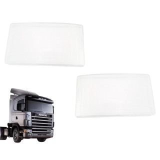 Lente Farol Scania Série 4 em Vidro - Nino